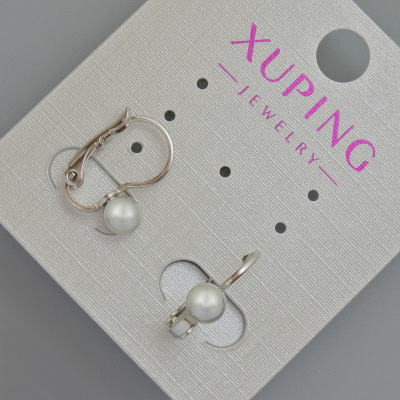 Сережки Xuping, діаметр 5мм+-, довжина 15мм+- Родій