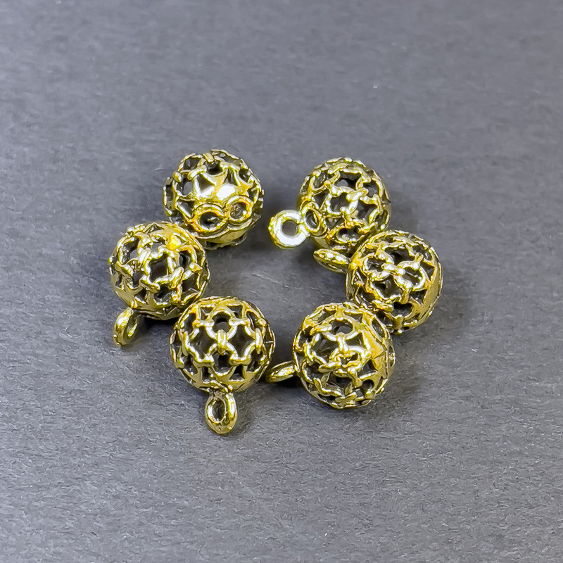 Фурнітура Підвіска колір металу золотистий, діаметр 8х11мм+- фасування 6шт