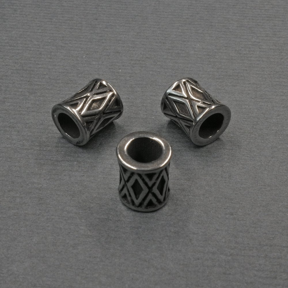 Фурнітура намистина вставка колір металу сріблястий, діаметр 7х8мм+- отвір, діаметр 4, 5мм+