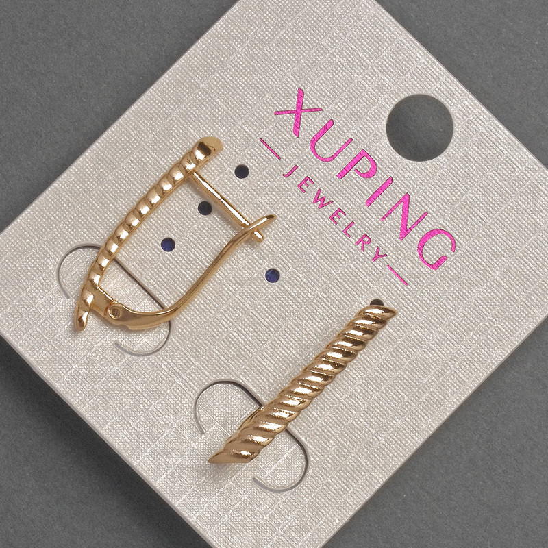 Сережки Xuping, діаметр 3мм+-, довжина 24мм+- Позолота 18К
