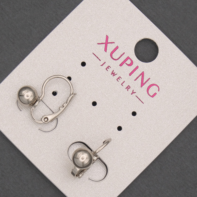 Сережки Xuping 6х15мм родій