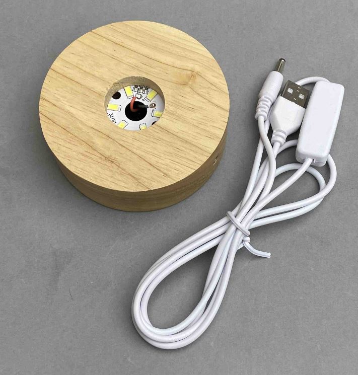 Світлодіодна підставка зі USB шнуром 120 см+-, діаметр 90х35мм+
