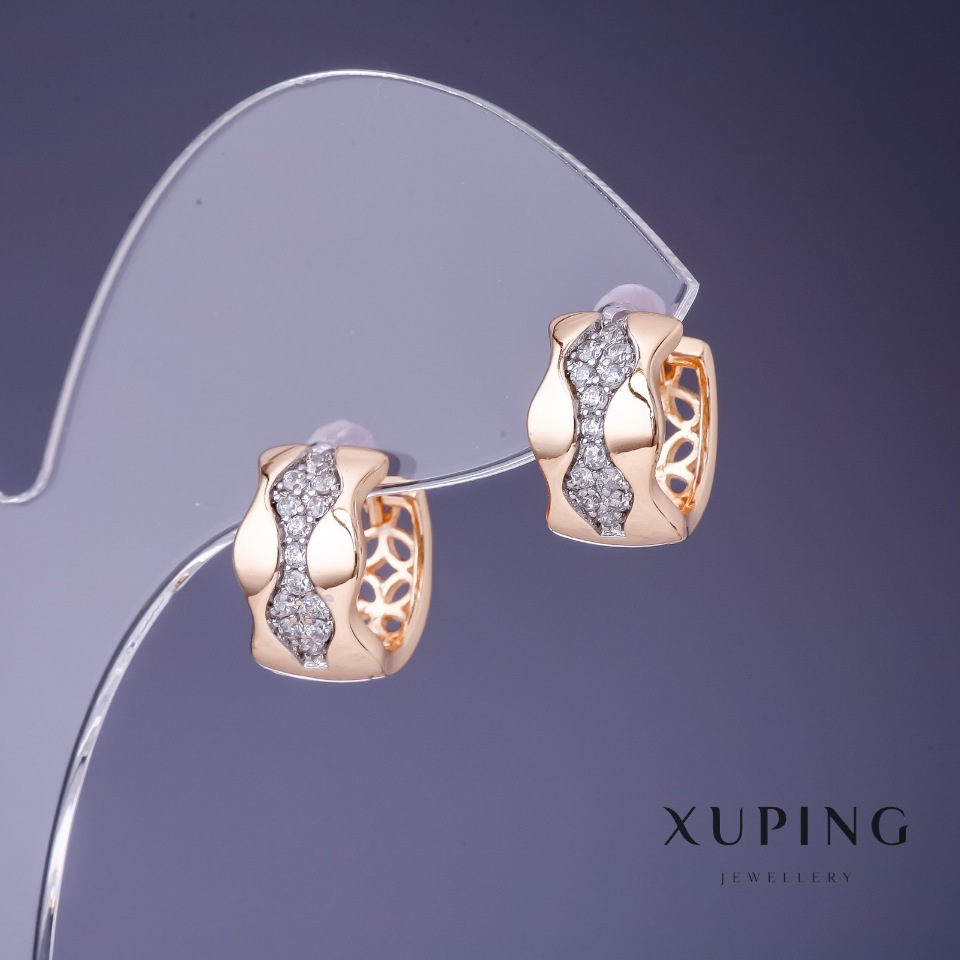 Сережки Xuping 13х8мм "позолота 18К"