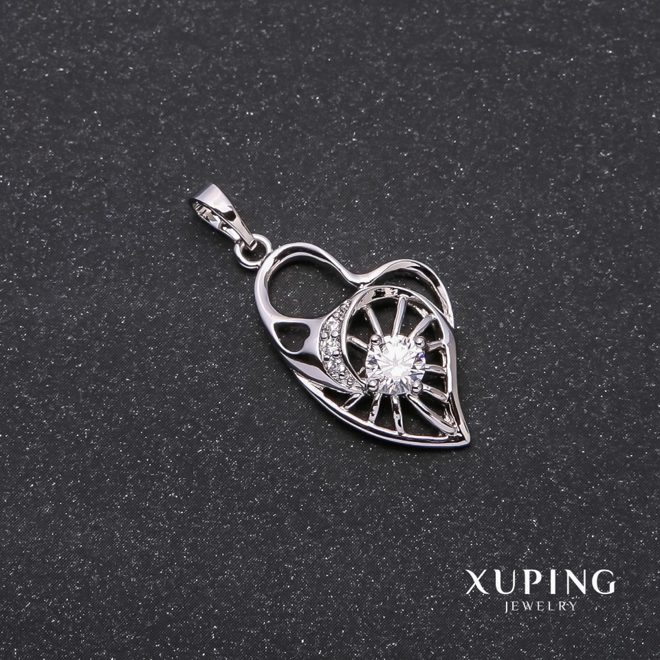 Кулон Xuping Серце 15х25х31мм родій