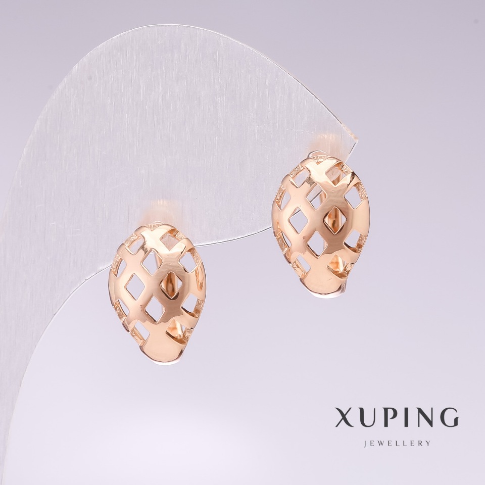Сережки Xuping позолота 18к 15х10мм