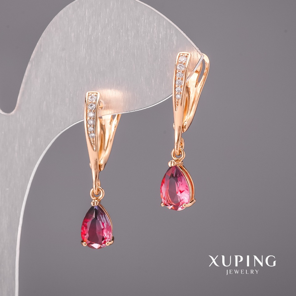 Сережки Xuping хамелеони 6х30мм Позолота 18К