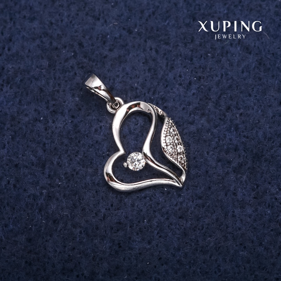 Кулон Xuping Серце 15х18х23мм Родій