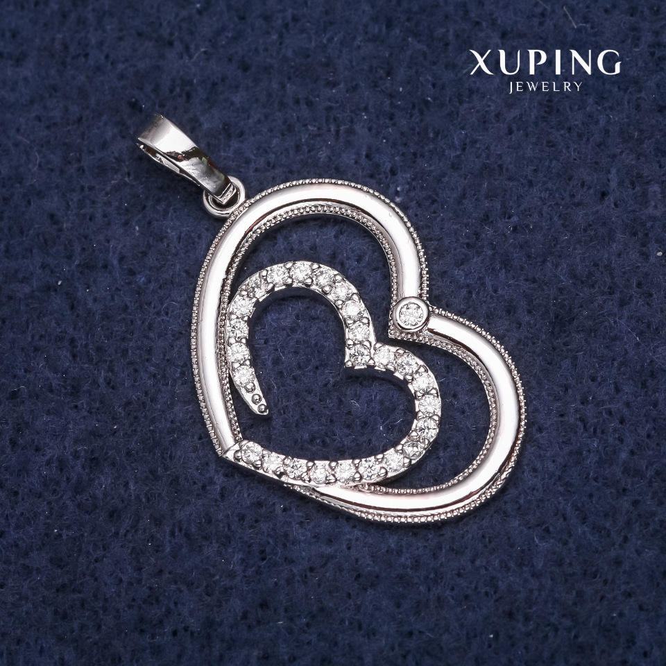 Кулон Xuping Серце 21х30х37мм Родій
