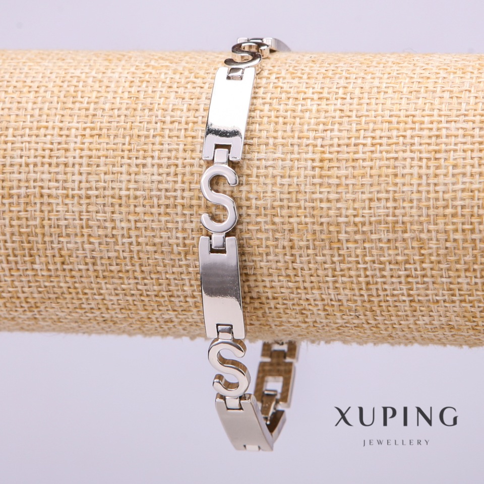 Браслет Xuping, товщина 7мм, довжина 19см Родій
