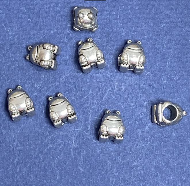 Фурнітура Намистина Пандора Жабка 10х8мм, діаметр 5mm фас. 20гр. + -13шт